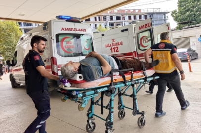 İnegöl'de çatıdan düşen kişi hastaneye kaldırıldı
