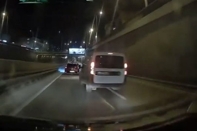 Bursa'da trafiği tehlikeye atan makas kamerada