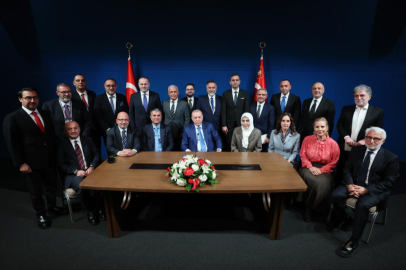 Cumhurbaşkanı Erdoğan, New York'ta gazetecilerle bir araya geldi