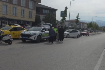 İnegöl'de korkutan kaza: 2 yaralı
