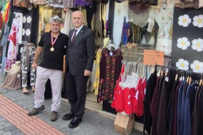 Kıbrıs Maratonu öncesi Bursalı Veteran atlete anlamlı ziyaret