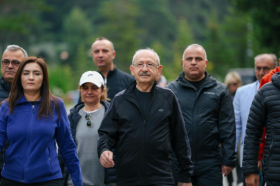 Kılıçdaroğlu, Abant Gölü çevresinde yürüyüş yaptı