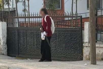 Silahla okula gelen öğrenci böyle görüntülendi