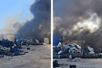 Bursa'da geri dönüşüm tesisinde korkutan yangın