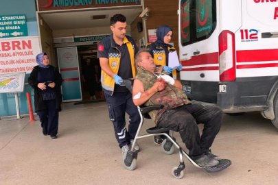 Bursa'da elini motorlu testereye kaptırdı