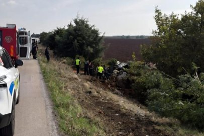 Bursa'da TIR tarlaya uçtu: 1 yaralı