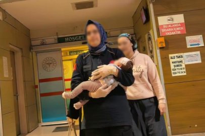 Bursa'da kanepeden düşen bebek hastaneye kaldırıldı