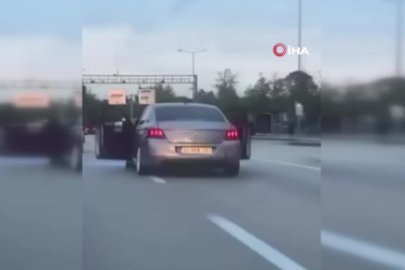 Bursa'da trafikte tehlikeli yolculuk kamerada