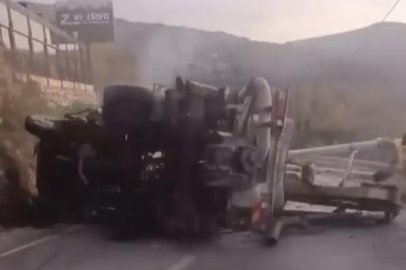 Uludağ yolunda feci vinç kazası