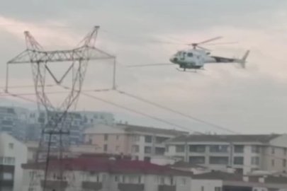 Bursa’da elektrik hatlarına helikopterli bakım