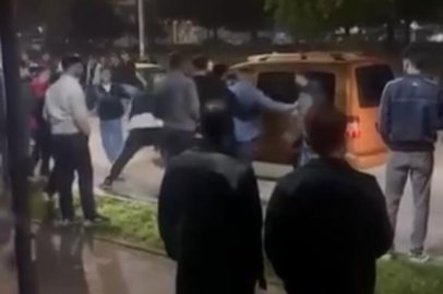 Bursa'da tekmeler havada uçuştu