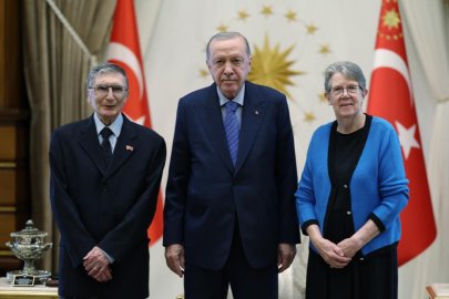 Cumhurbaşkanı Erdoğan, Aziz Sancar ve eşini ağırladı