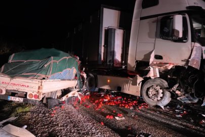 Bursa'da TIR ile kamyonet kafa kafaya çarpıştı: 2 ağır yaralı