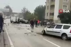 Bursa'da yağmurlu havada zincirleme kaza: 5 yaralı