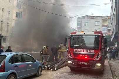 İnşaatta yangın paniği