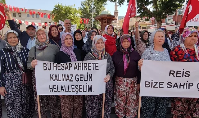 Bursa'da arazileri ellerinden alınan köylüler eylem yaptı  