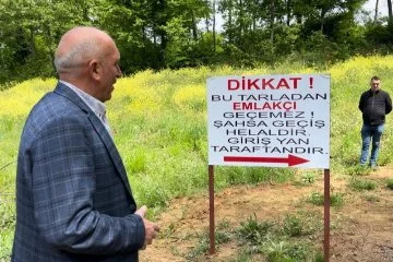 Bursa'da emlakçı ile köylünün yol krizi büyüyor