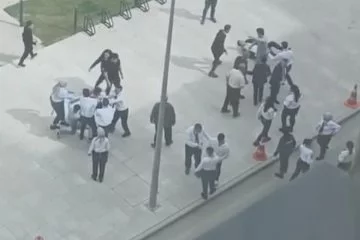 Bursa'da hastane bahçesini ringe çevirdiler