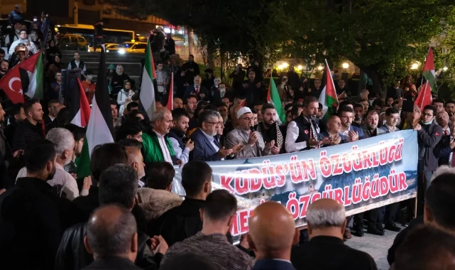 Bursa'da İsrail protestosu! "Asla sessiz kalmayacağız”