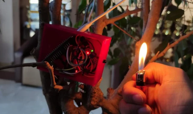 Bursa'da orta okul öğrencileri orman yangınlarını bitirecek cihaz üretti 