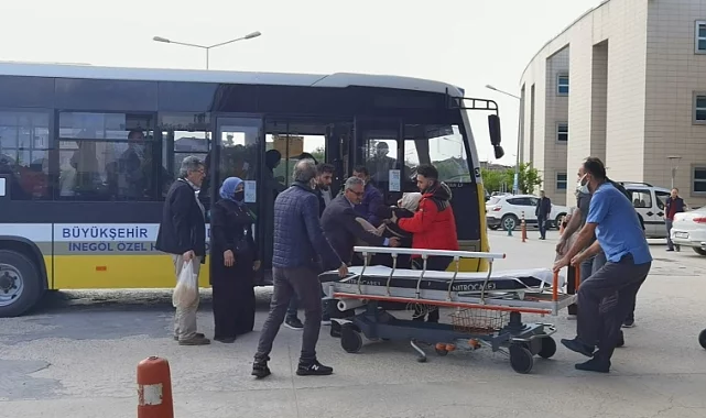 Bursa'da yolcu fenalaştı, şoför hastaneye yetiştirdi 