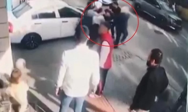 Bursa'da sokak ortasında kadına şiddet...