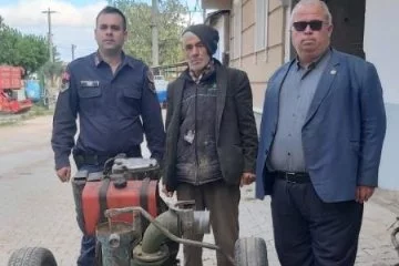 Bursa'da tarladan su motoru çalan hırsızlar yakalandı