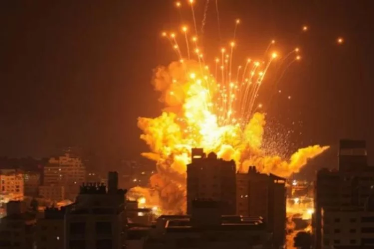 Gazze’de 3 bin 600’den fazla nokta vuruldu