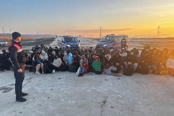 İHA destekli operasyonda 84 kaçak göçmen yakalandı