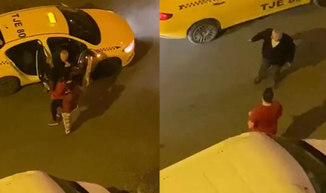 İstanbul'da taksici dehşeti! Bıçakla üzerlerine yürüdü