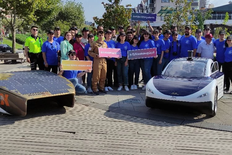 Öğrencilerin yaptığı elektrikli araç Bursa'dan tura başladı