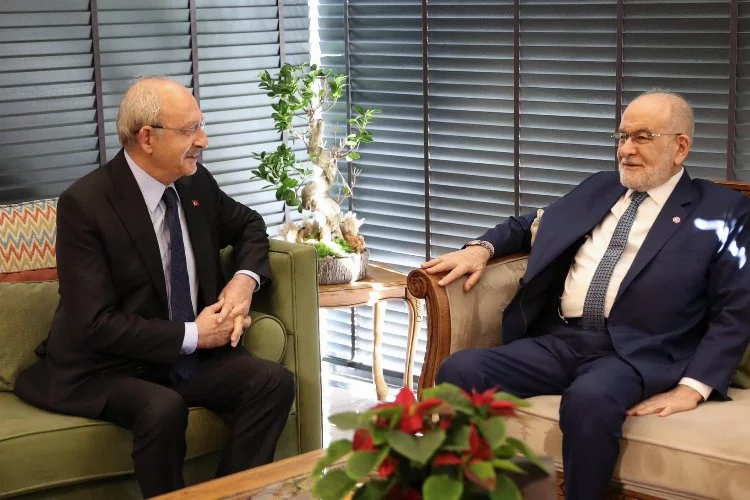 Saadet Partisi lideri Karamollaoğlu, Kılıçdaroğlu'nu ziyaret etti