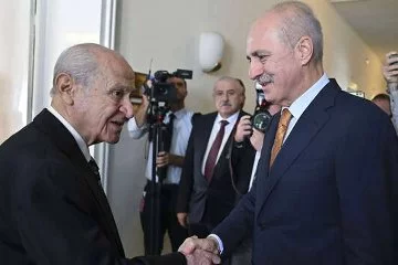 TBMM Başkanı Kurtulmuş, MHP lideri Bahçeli ile görüştü
