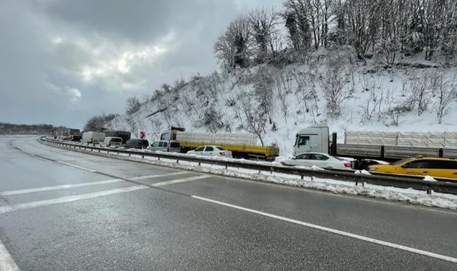 Yalova-Bursa kara yolunu kapatan TIR kazası